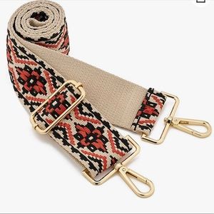 Wide Shoulder Strap Adjustable Guitar Style Canvas Crossbody Handbag Strap.